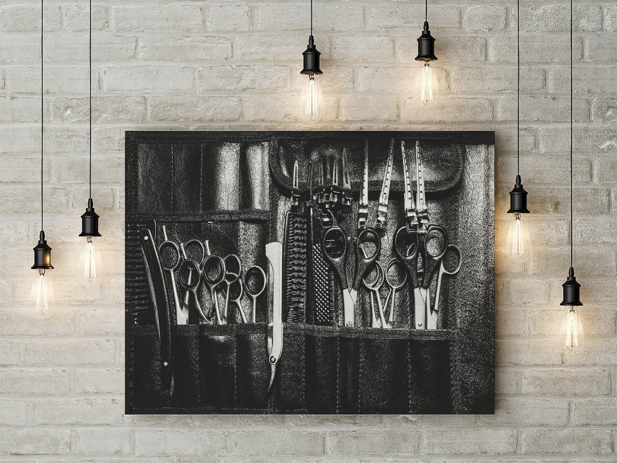 Beauty Salon Haircare Masterpiece Framed Canvas Wall Art Hair Salon Decor - Royal Crown Pro