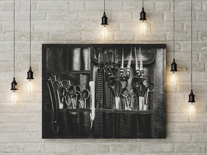 Beauty Salon Haircare Masterpiece Framed Canvas Wall Art Hair Salon Decor - Royal Crown Pro