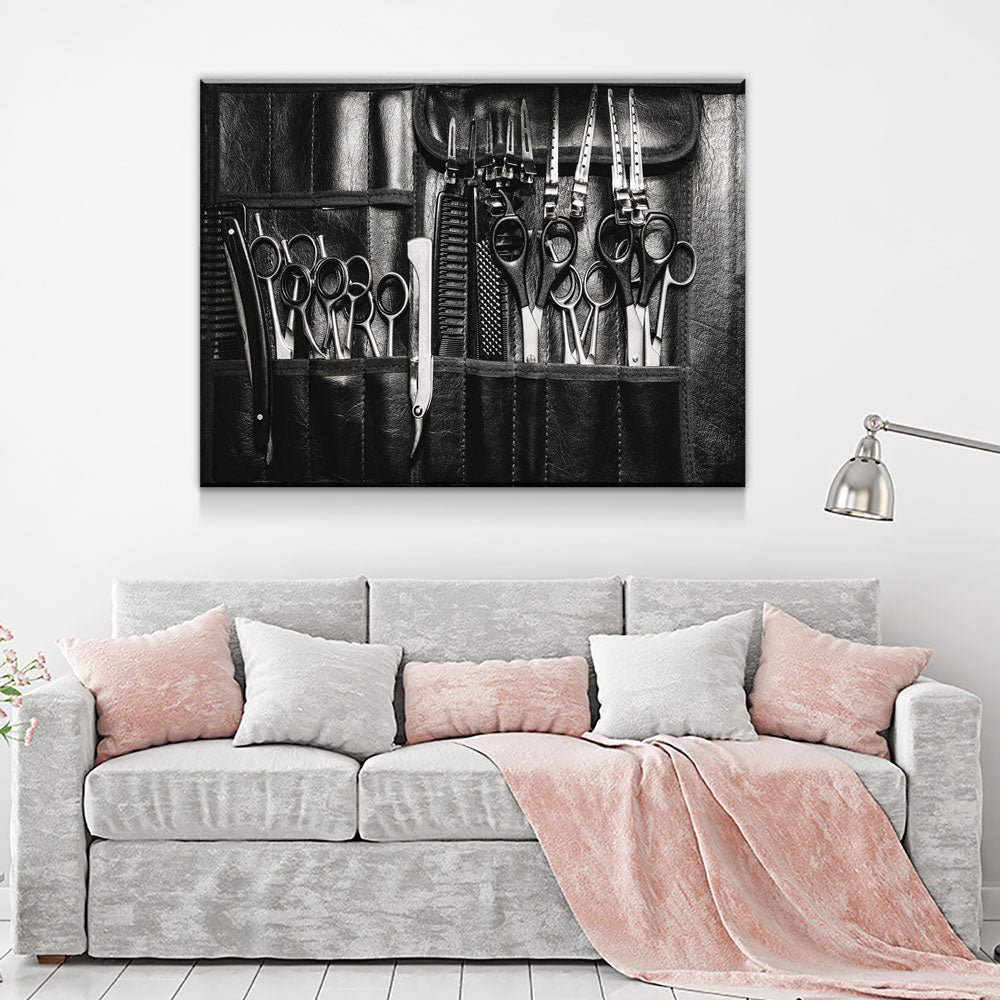 Beauty Salon Haircare Masterpiece Framed Canvas Wall Art Hair Salon Decor - Royal Crown Pro