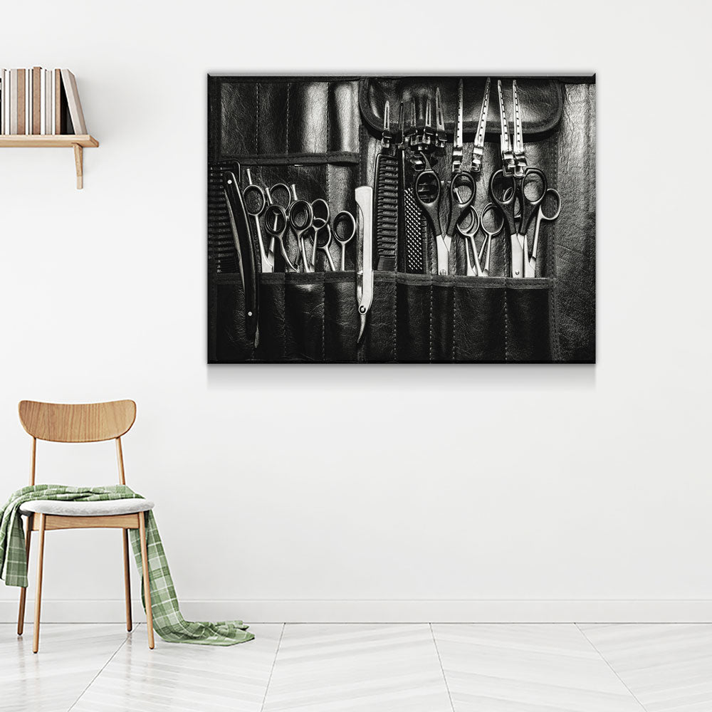 Beauty Salon Haircare Masterpiece Framed Canvas Wall Art Hair Salon Decor - Royal Crown Pro