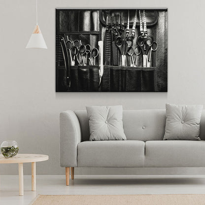 Beauty Salon Haircare Masterpiece Framed Canvas Wall Art Hair Salon Decor - Royal Crown Pro
