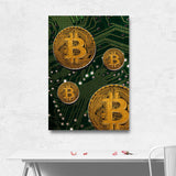 Bitcoin Crypto Art Bitcoin Wall Art Canvas Bitcoin Decor For Home Or Office Cryptocurrency - Royal Crown Pro