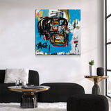Blue Head Canvas Wall Art, Abstract Art, Modern Wall Art, Neo Expressionism - Royal Crown Pro