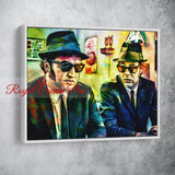 Blues Brothers Canvas Wall Art, Abstract Blues Brothers - Royal Crown Pro