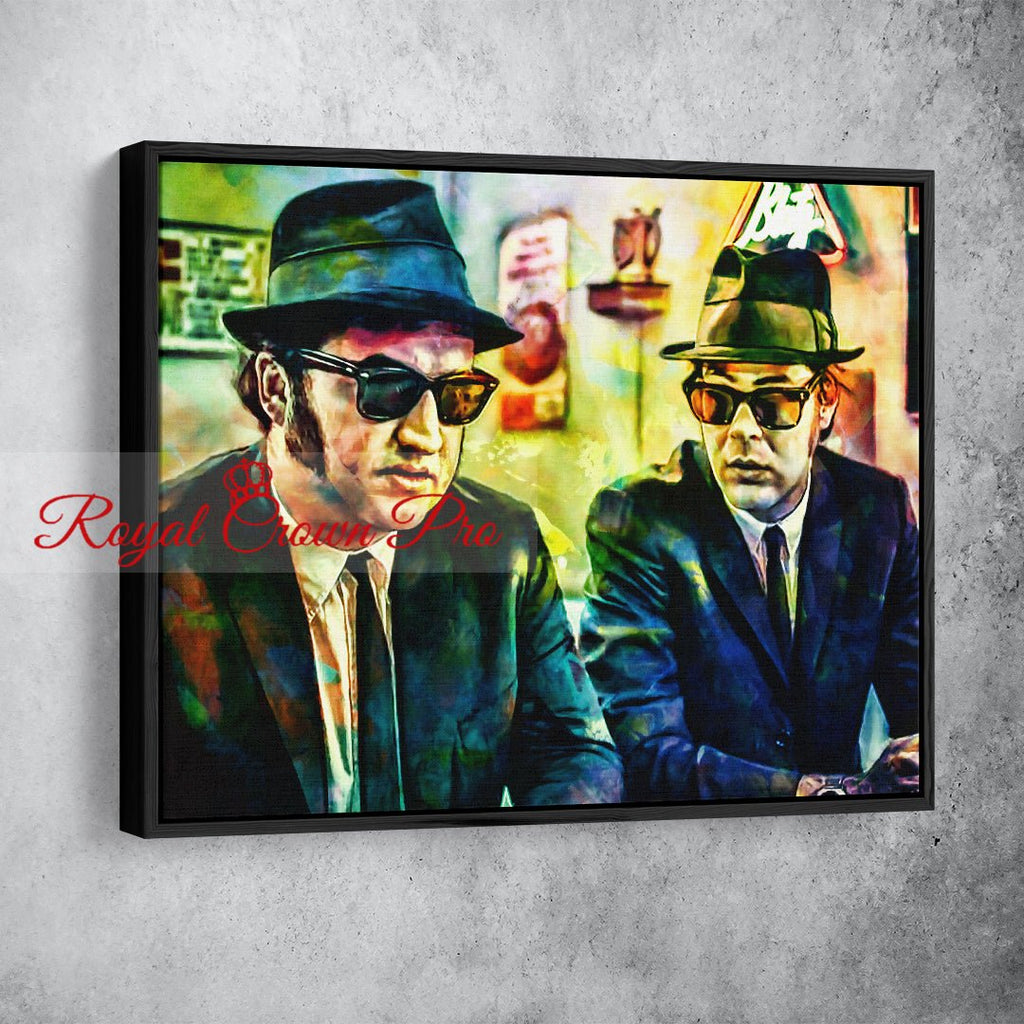 Blues Brothers Canvas Wall Art, Abstract Blues Brothers - Royal Crown Pro