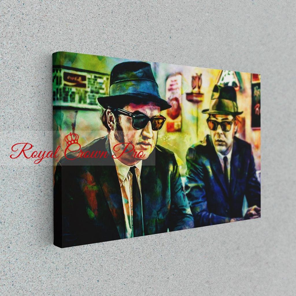 Blues Brothers Canvas Wall Art, Abstract Blues Brothers - Royal Crown Pro