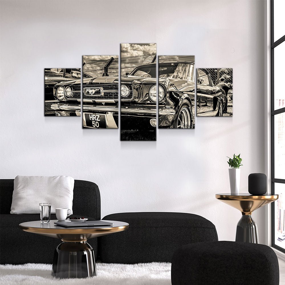 Classic Ford Mustang 5-Piece Wall Art Canvas - Royal Crown Pro