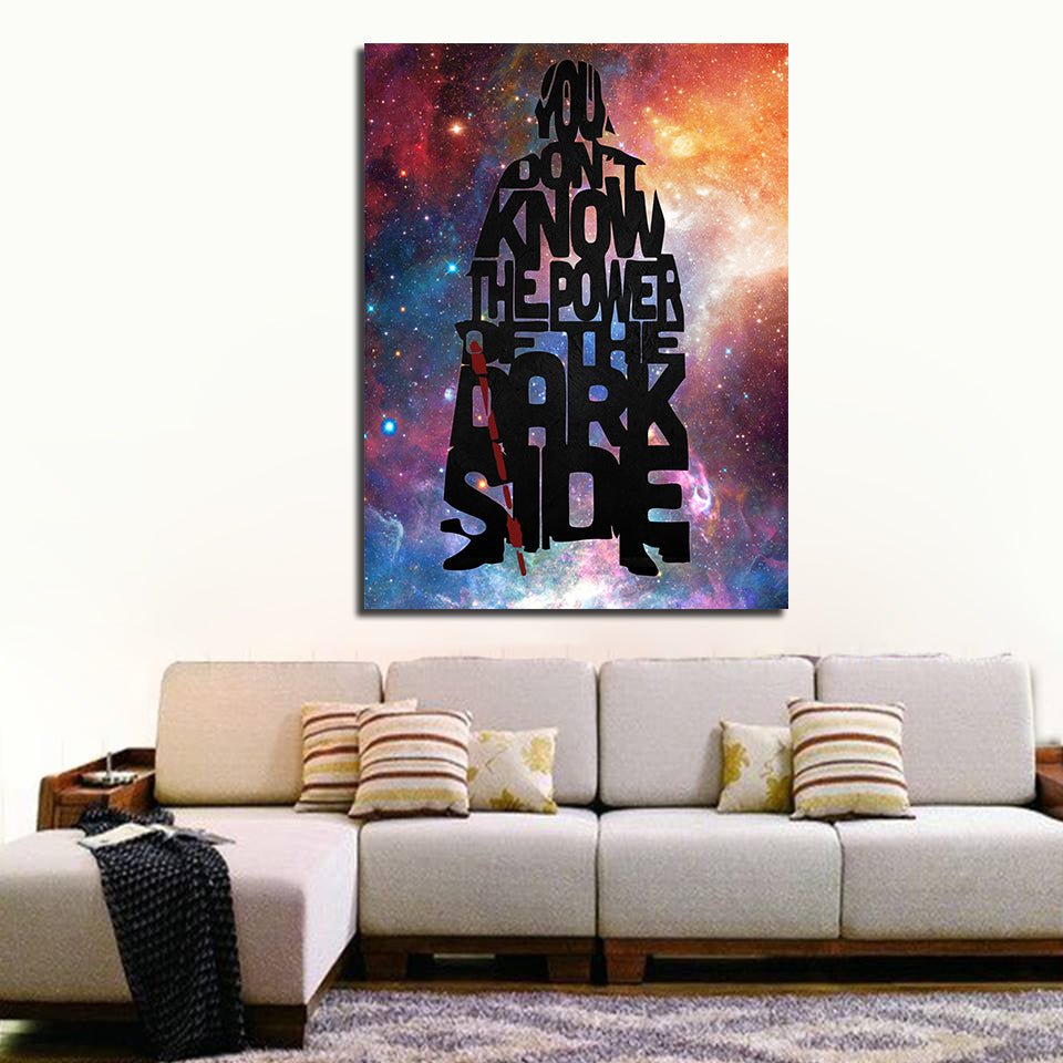 Darth Vader Abstract Canvas Wall Art - Royal Crown Pro
