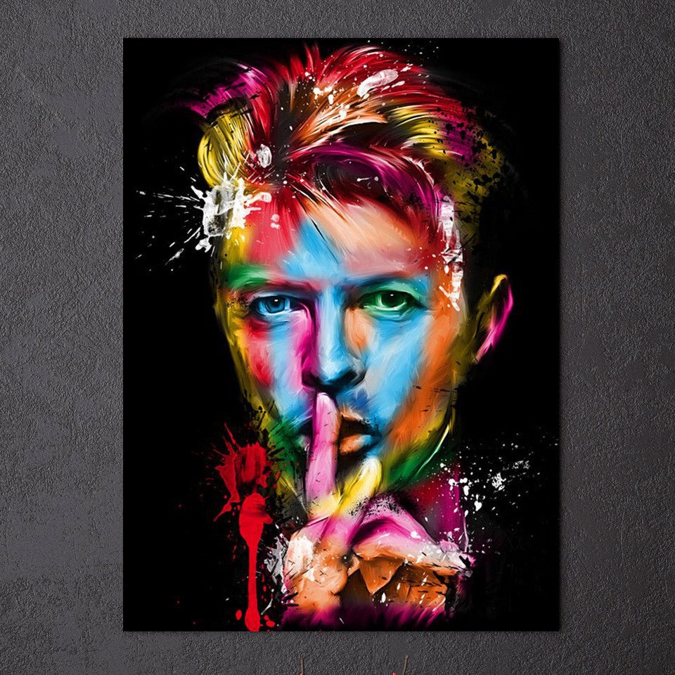 David Bowie Abstract Wall Art Canvas - Royal Crown Pro