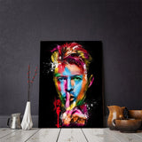 David Bowie Abstract Wall Art Canvas - Royal Crown Pro