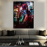 Deadpool Inspired Abstract Canvas Wall Art - Royal Crown Pro