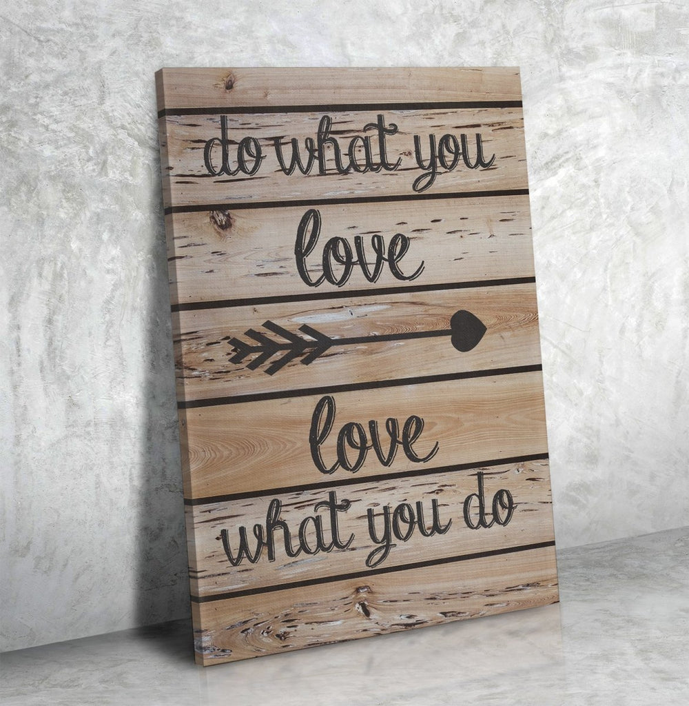 Do What You Love, Love What You Do Framed Wall Art Canvas For Home Or Office - Royal Crown Pro