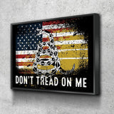 Don't Tread On Me Canvas Wall Art, USA Patriotic Decor - Royal Crown Pro