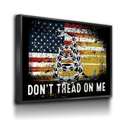 Don't Tread On Me Canvas Wall Art, USA Patriotic Decor - Royal Crown Pro