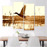 Duck Hunting 4-Piece Wall Art Canvas, Duck Hunting Decor - Royal Crown Pro