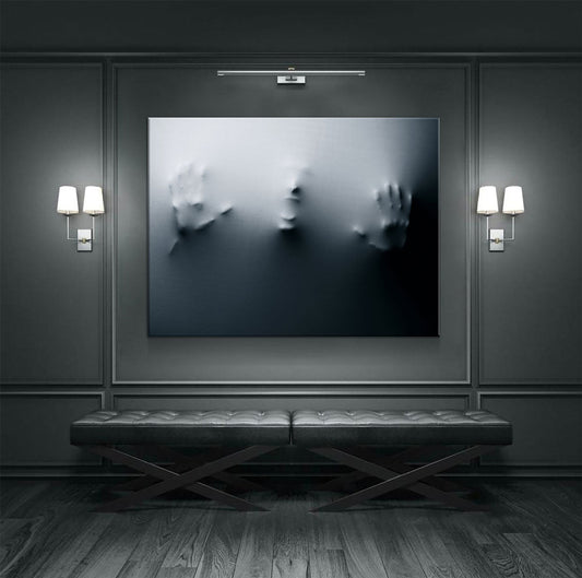 Face In The Wall Canvas Wall Art, Horror Decor, Halloween Decor - Royal Crown Pro