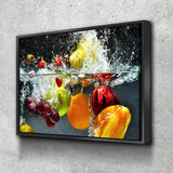 Fruit Splash Canvas Wall Art, Cooking Decor, Kitchen Wall Art - Royal Crown Pro