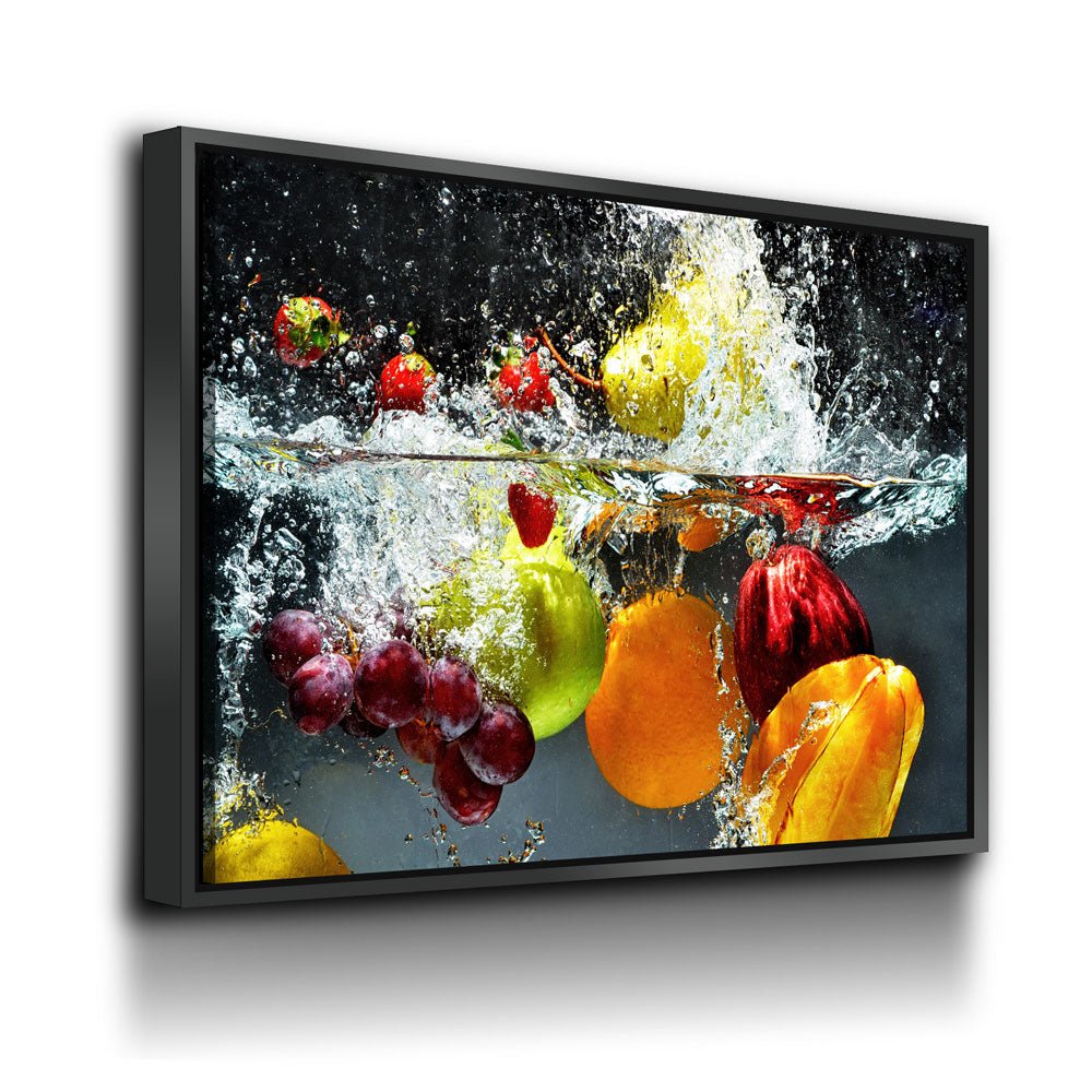 Fruit Splash Canvas Wall Art, Cooking Decor, Kitchen Wall Art, Fruit Decor - Royal Crown Pro