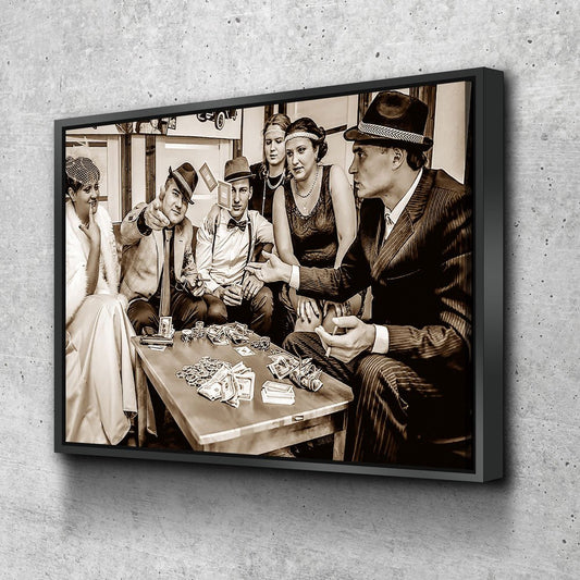 Gangsters Canvas Wall Art, Gangster Decor, Man Cave Art - Royal Crown Pro