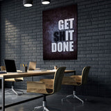 Get It Done Canvas Wall Art Motivational Quote - Royal Crown Pro