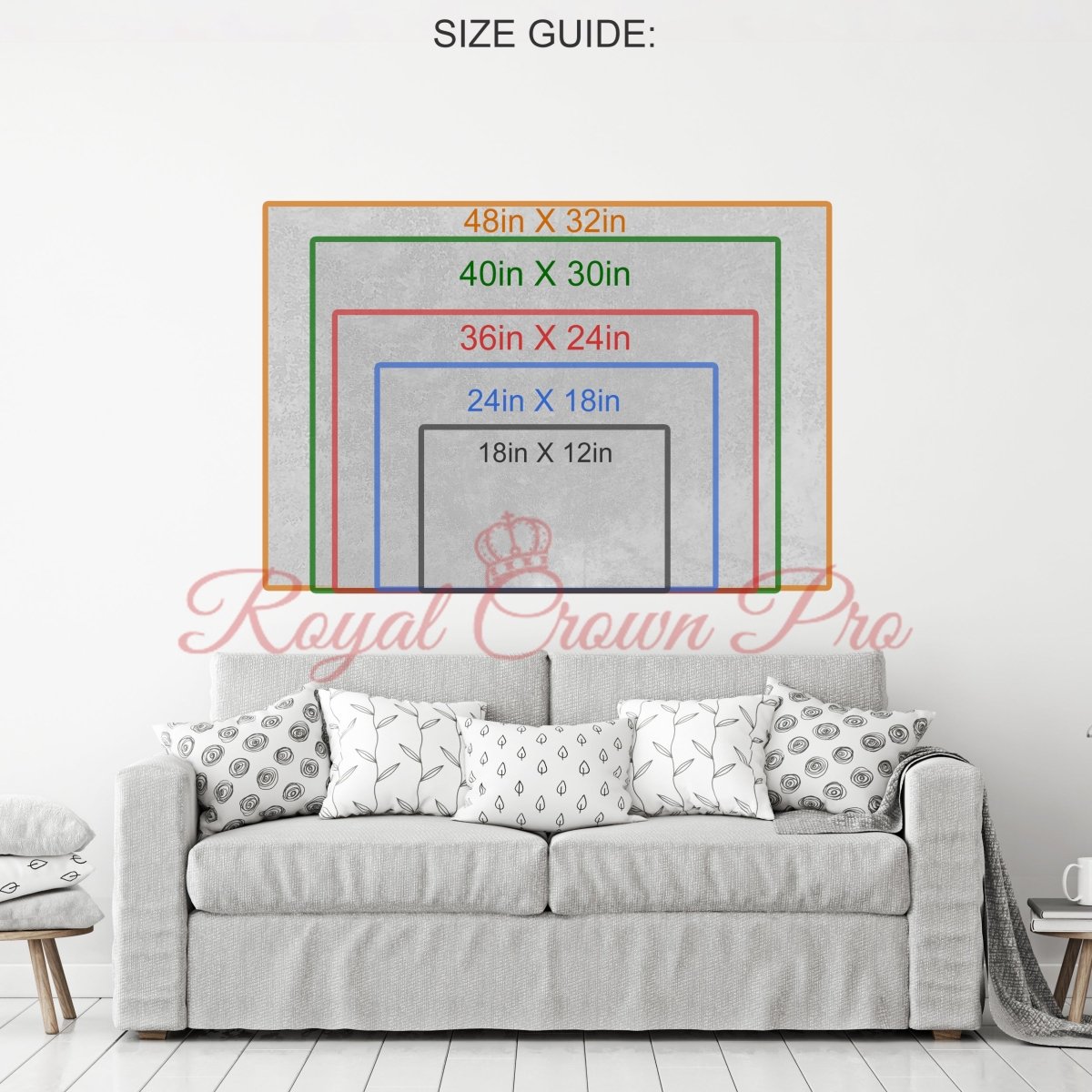Great Buffalo Canvas Wall Art, Ranch Art, Ranch Style Home Decor, Buffalo Decor - Royal Crown Pro