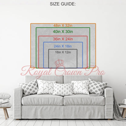 Great Buffalo Canvas Wall Art, Ranch Art, Ranch Style Home Decor, Buffalo Decor - Royal Crown Pro