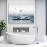 Heart Water Splash Canvas Wall Art, Bathroom Decor, Bathroom Wall Art, Business Bathroom, Bathroom Decoration, Bathroom Art, Water Splash - Royal Crown Pro