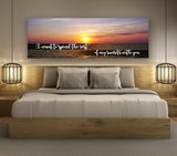 I Want to Spend The Rest Of My Sunsets With You Wall Art Canvas Romantic Wall Art - Royal Crown Pro