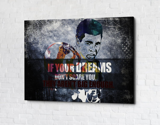 If Your Dreams Don't Scare You They Aren't Big Enough Canvas Wall Art - Royal Crown Pro