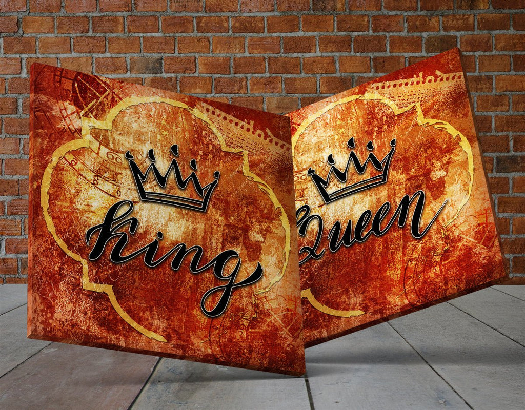 King And Queen Crown Wall Decor Canvas Wall Art - Royal Crown Pro