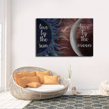 Live By The Sun Love By The Moon Canvas Wall Art - Royal Crown Pro