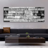 Loved You Then Love You Still Framed Romantic Canvas Wall Art For Couples - Royal Crown Pro