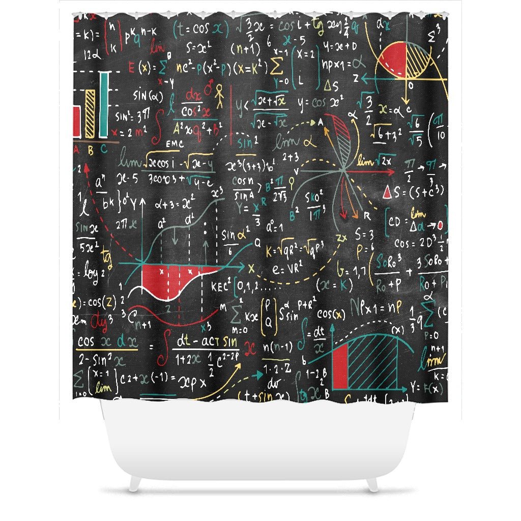 Math Lovers Shower Curtain - Royal Crown Pro