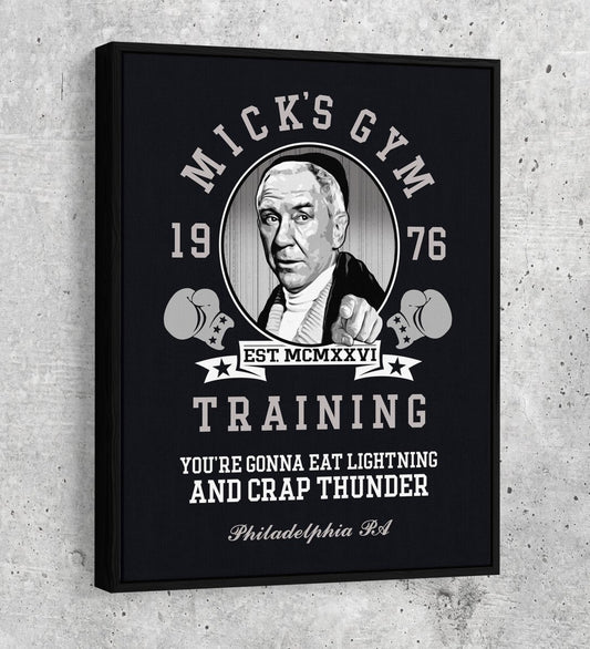 Mick's Gym Canvas Wall Art, Motivational Wall Art, Rocky Decor - Royal Crown Pro