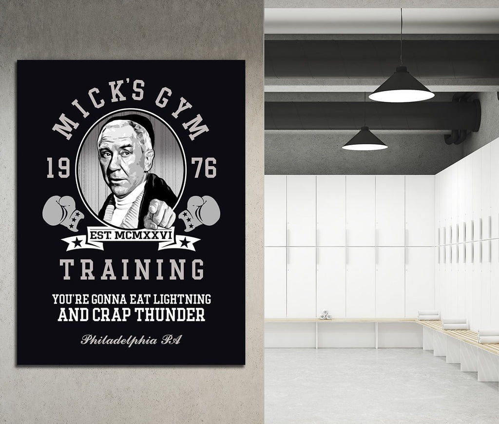 Mick's Gym Canvas Wall Art, Motivational Wall Art, Rocky Decor - Royal Crown Pro