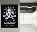 Mick's Gym Canvas Wall Art, Motivational Wall Art, Rocky Decor - Royal Crown Pro