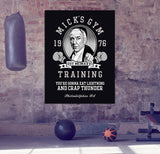 Mick's Gym Canvas Wall Art, Motivational Wall Art, Rocky Decor - Royal Crown Pro