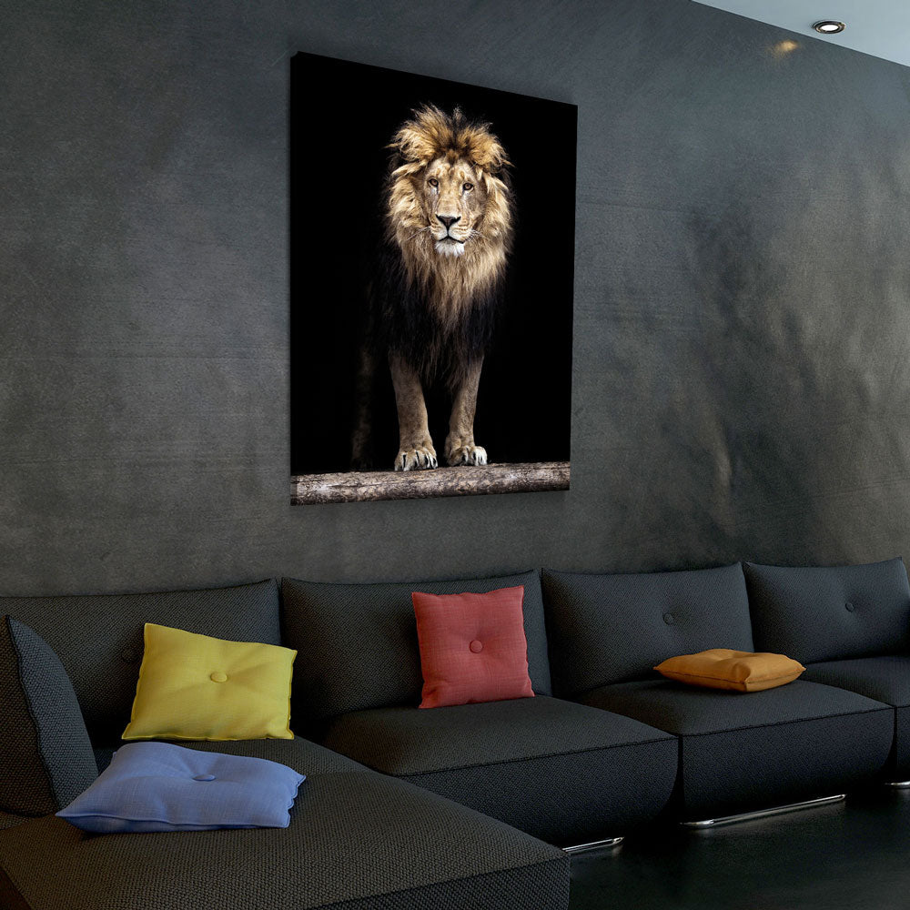 Mighty Lion Canvas Wall Art - African Lion - Royal Crown Pro