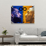 Nipsey Hussle, Kobe Bryant, LA Kings Canvas Wall Art - Royal Crown Pro