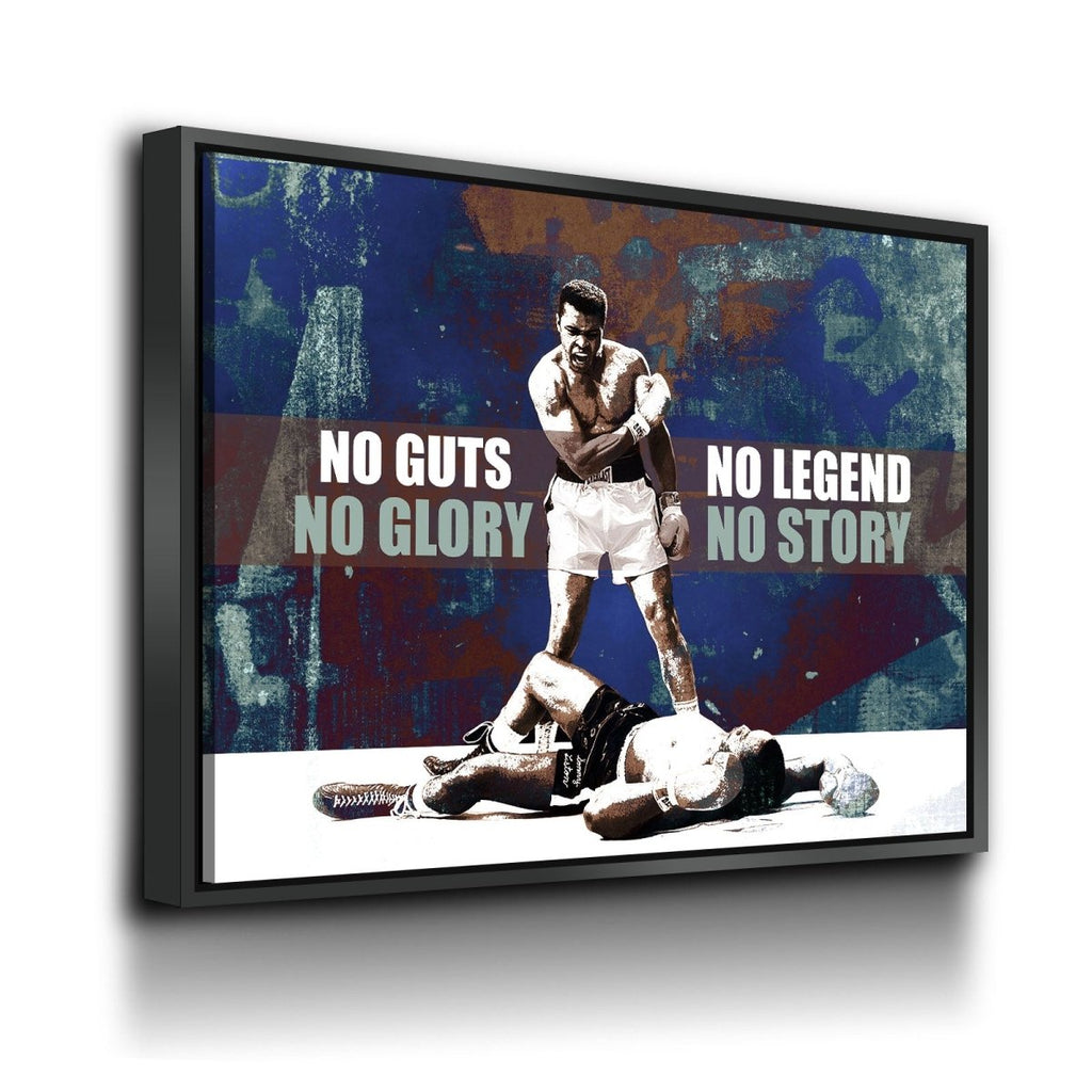 No Guts No Glory, No Legend No Story Canvas Wall Art Boxing Art - Royal Crown Pro