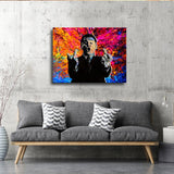 Phone Flip Off Wolf of Wall Street, Canvas Wall Art - Royal Crown Pro