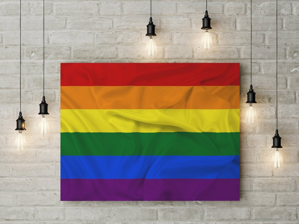 Pride Rainbow Flag Canvas Wall Art LGBTQ+ - Royal Crown Pro