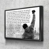 Rocky Balboa Canvas Wall Art, Motivational Wall Art, Rocky Balboa Decor, Gym Sign, Fitness Studio, Crossfit Decor, Rocky Balboa Quote - Royal Crown Pro