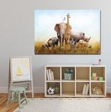 Safari Nursery Decor Canvas Wall Art - Royal Crown Pro