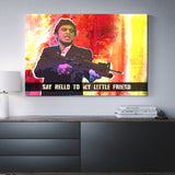 Say Hello To My Little Friend Abstract Pacino Framed Wall Art - Royal Crown Pro