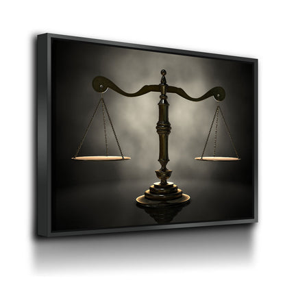 Scales of Justice Canvas Wall Art, Lawyer Office Decor, Attorney Print - Royal Crown Pro