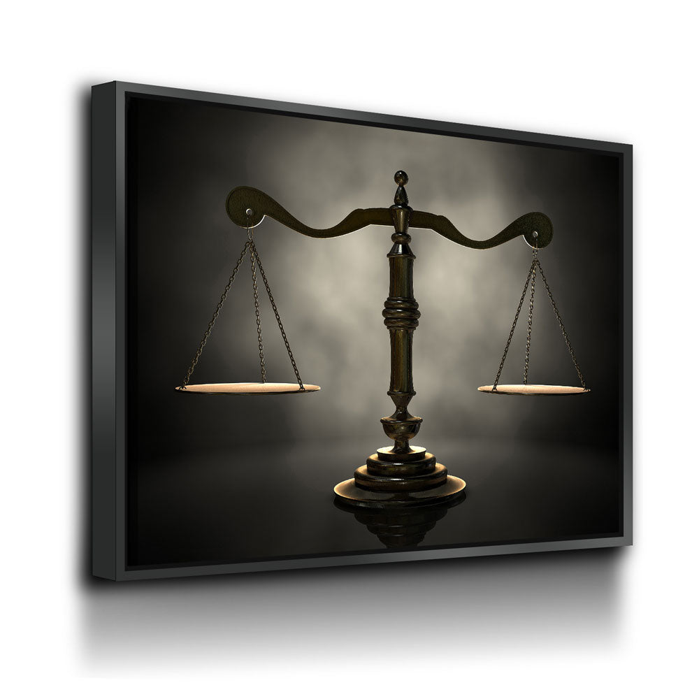Scales of Justice Canvas Wall Art, Lawyer Office Decor, Attorney Print ...