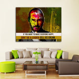 Steve Jobs Quote Abstract Canvas Wall Art Motivational Art If You Want To Make Everyone Happy - Royal Crown Pro