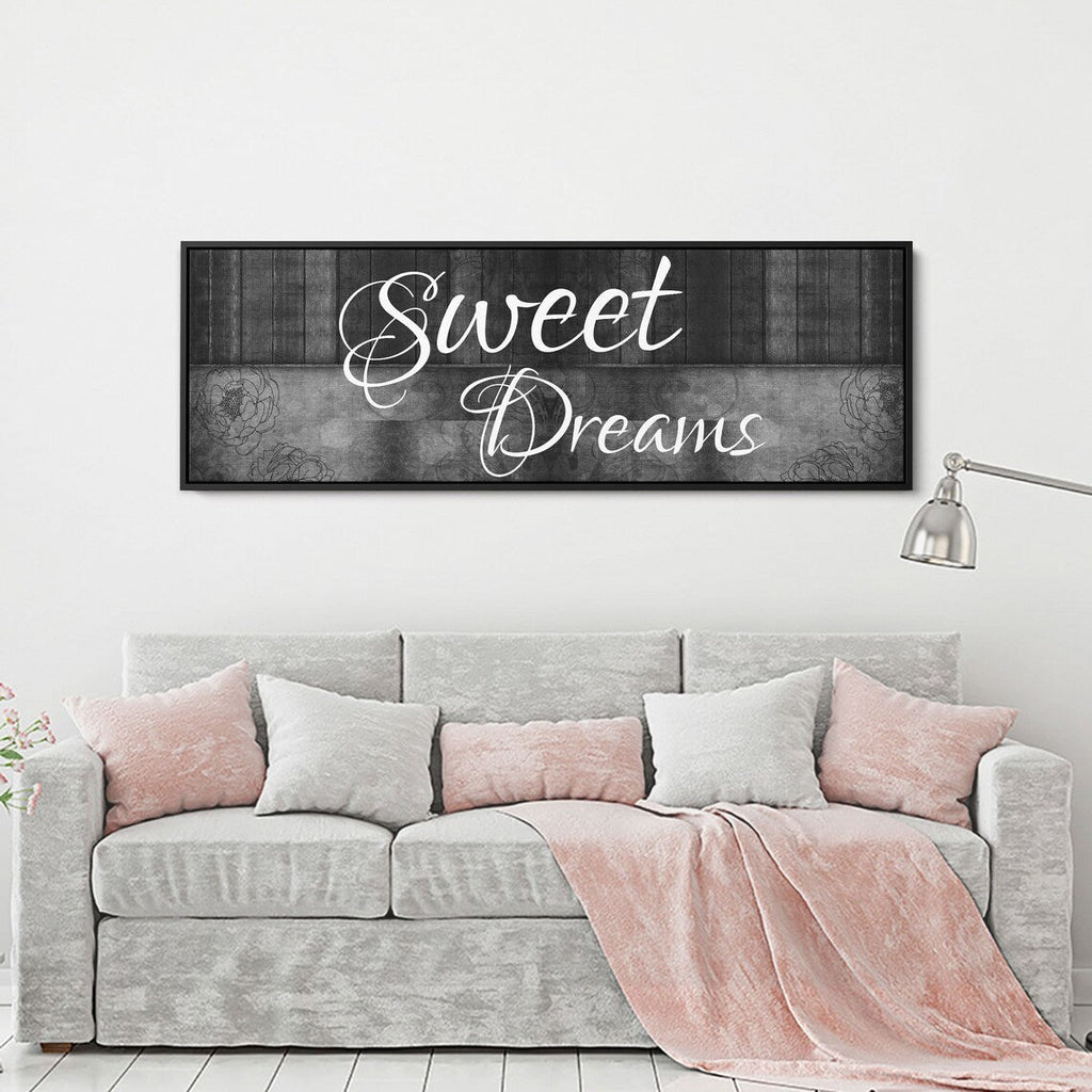 Sweet Dreams Wall Art Canvas, Sweet Dreams Above The Bed Decor - Royal Crown Pro
