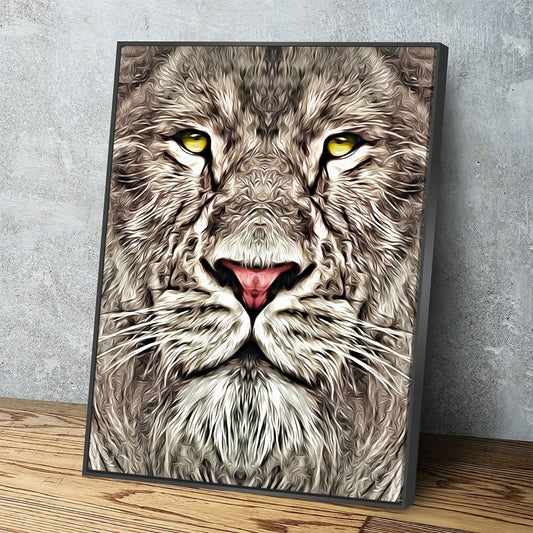The King Canvas Wall Art, Lion Decor - Royal Crown Pro